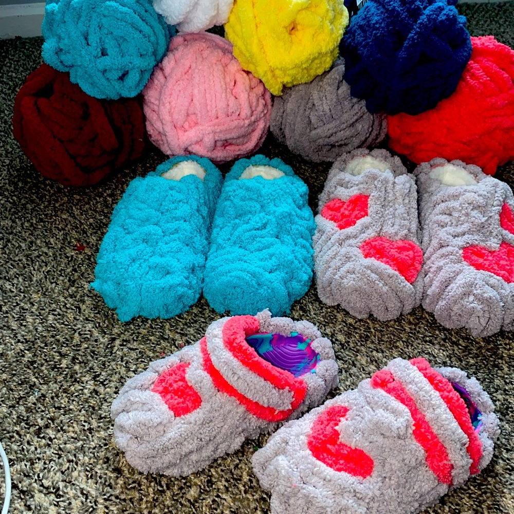 MJCREATIONS! Hand crafted yarn slippers